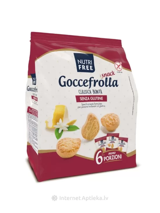 NUTRIFREE bezglutēna porcijas smilšu mīklas cepumi, 240 g