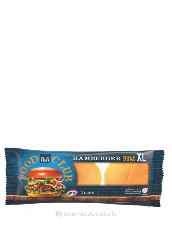 NUTRIFREE HAMBURGER BUNS XL Bezglutēna hamburgeru maizītes, 200 g