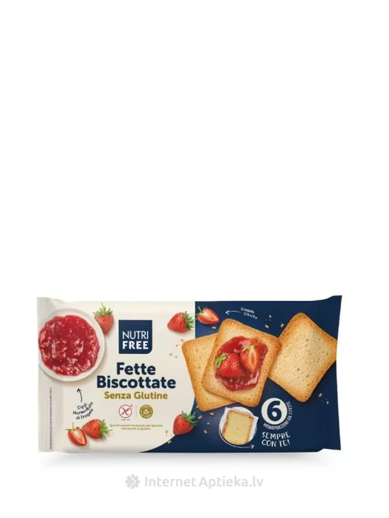 NUTRIFREE FETTE BISCOTTATE bezglutēna sausiņi, 225 g