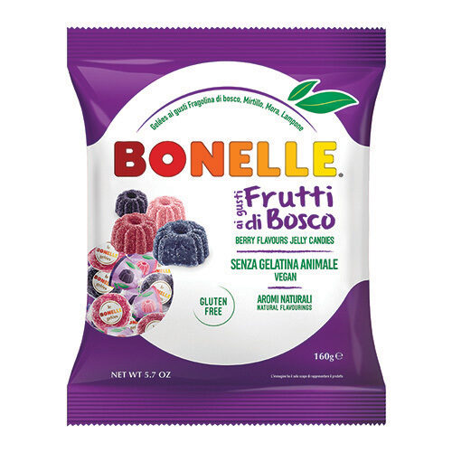 BONELLE gluten-free  marmalade candies with wild berry flavour Frutti di Bosco, 160g