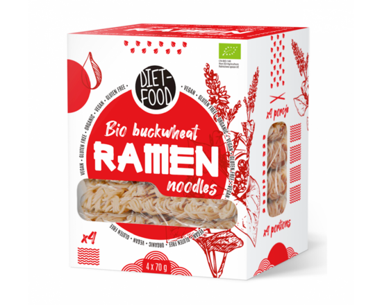 Griķu Ramen nūdeles bezglutēna BIO, 280g (4x70g)