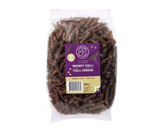 Безглютеновые органические гречневые Fusilli, 500г