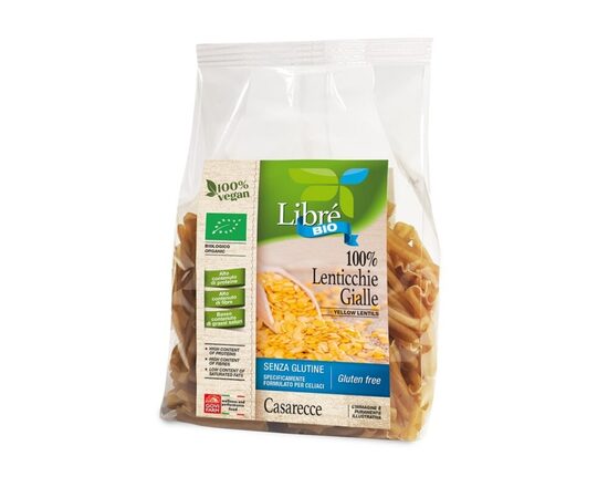 Безглютеновые желтые чечевичные Casarecce BIO, 250г