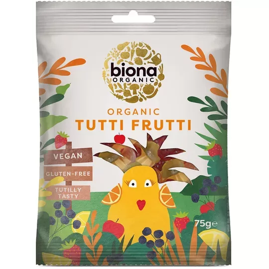 Безглютеновые желейные конфеты TUTTI FRUTTI, экологические 75г