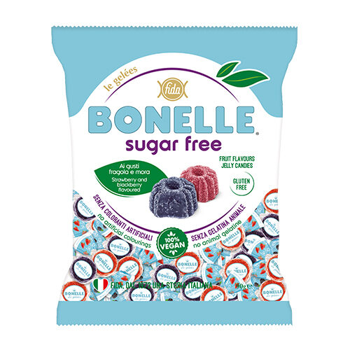 BONELLE gluten-free strawberry and blueberry flavoured Fragola e Morama rmalade candies, 90g