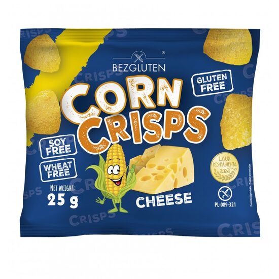 Bezglutēna siera kukurūzas čipsi, 25g