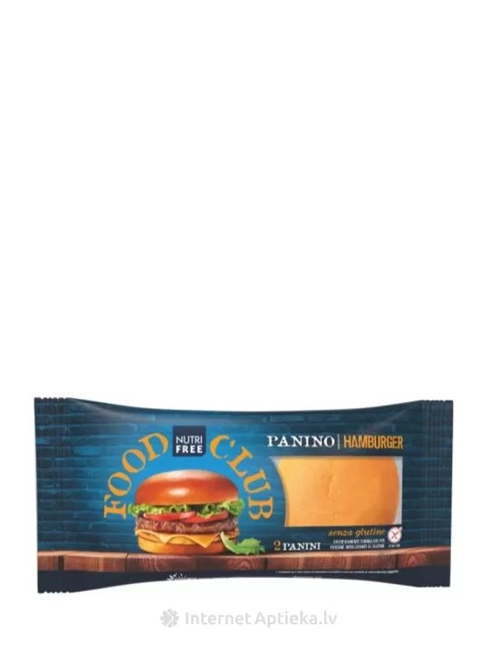 NUTRIFREE PANINO HAMBURGER bezglutēna hamburgeru bulciņas, 180 g