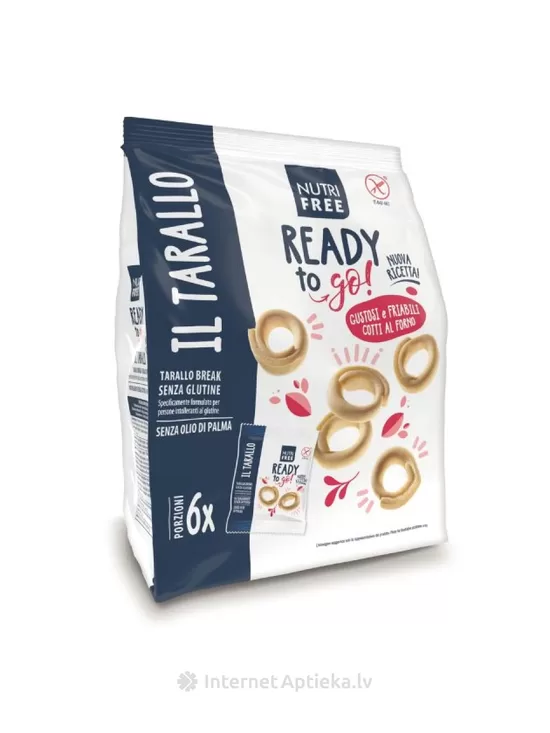 NUTRIFREE TARALLO BREAK bezglutēna sāļā itāļu uzkoda, 180 g