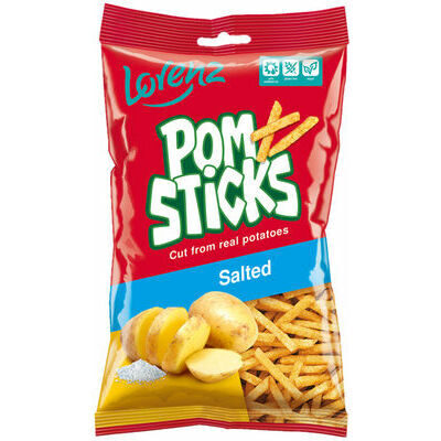  Kartupeļu salmiņi Pomsticks Salted 100g, Lorenz