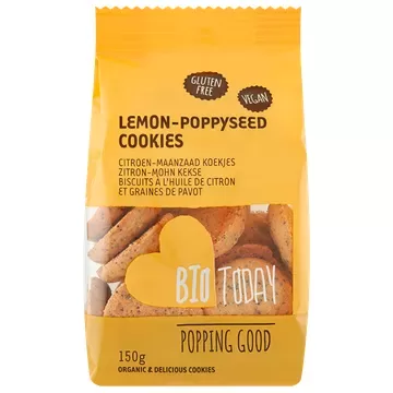 Cepumi ar citroniem un magoņu sēklām, bez glutēna, ekoloģiski 150g