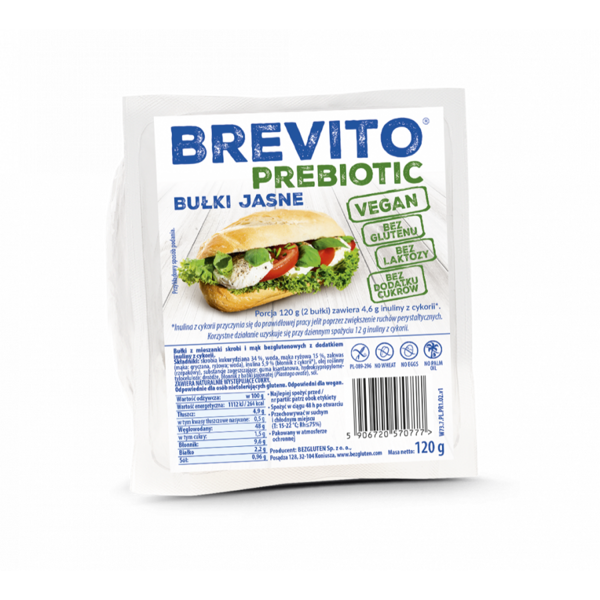 NEW! BREVITO PREBIOTIC gluten-free bread rolls, 120 g
