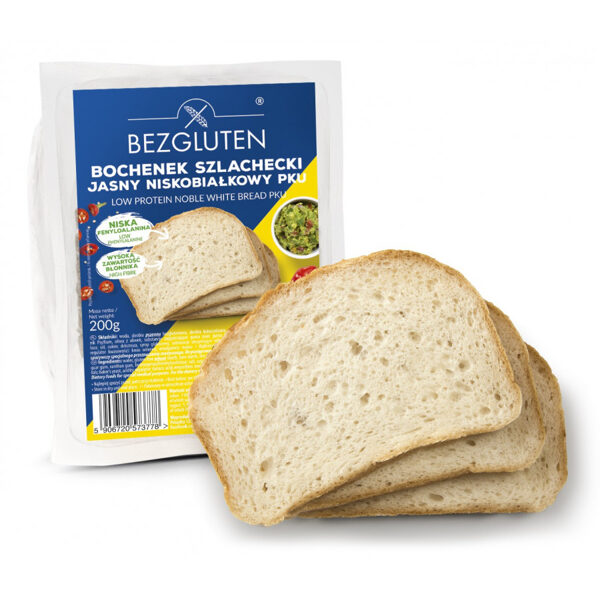  Bezglutēna gaišā maize ar zemu olbaltumvielu saturu, 200 g 