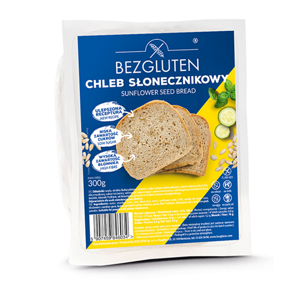 Bezglutēna maize ar saulespuķu sēklām, 300 g