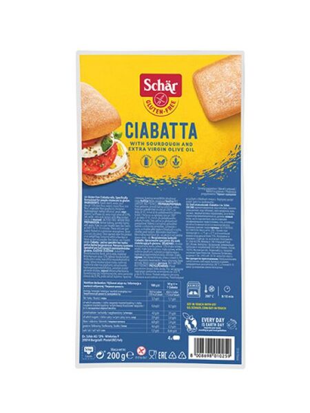 Schär Ciabatta Rustiche gluten-free bread, 200 g