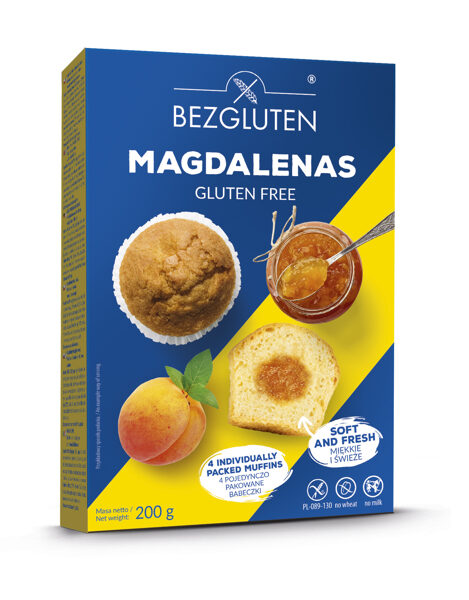 Magdalenas - cupcakes  with apricot filling, 200 g.