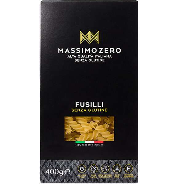 НОВИНКА! Безглютеновые макаронны MASSIMO ZERO Fusilli, 400 г.