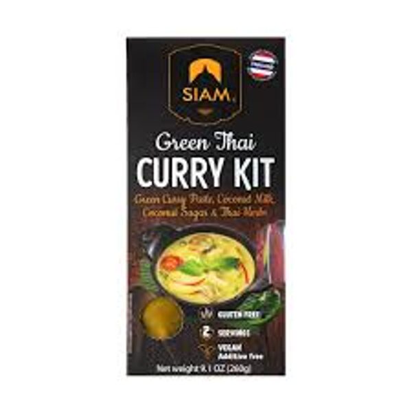 Безглютеновый набор deSIAM Green Thai Curry с зеленым карри, 260 г.