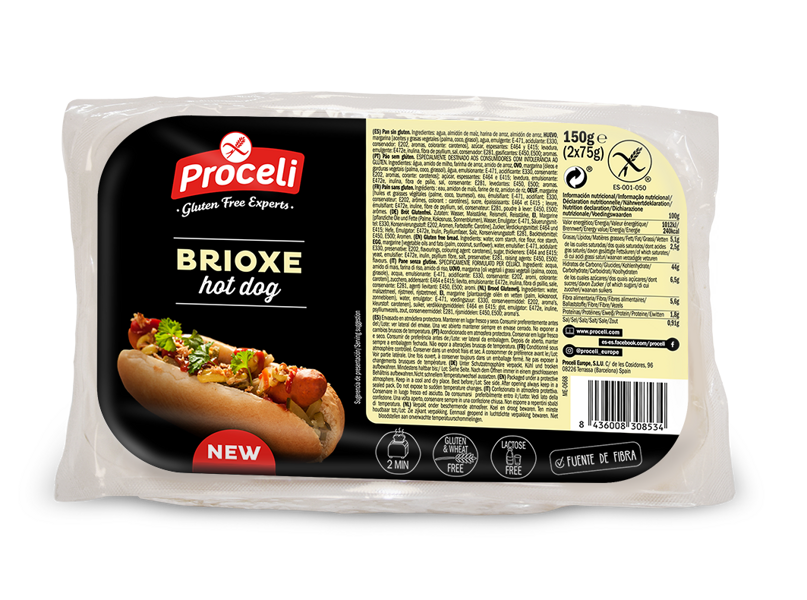 NEW! HOT DOG BREAD “BRIOXE” gluten-free 150g (2 x 75g)