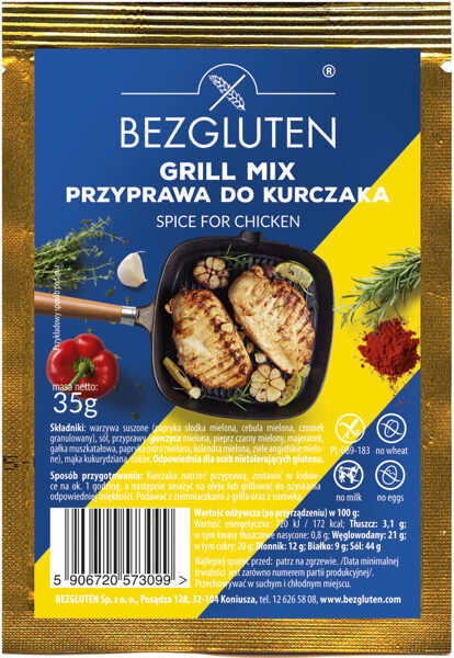 Grill mix - spices for chicken - gluten free, 35 g.