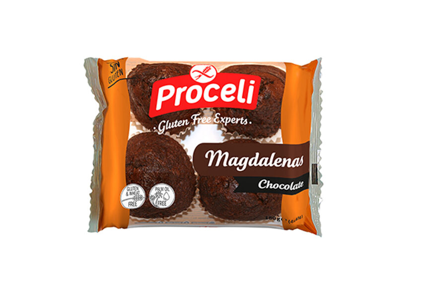 Кексы Магдалена с шоколадом без глютена, 180 г. (4x45 г)