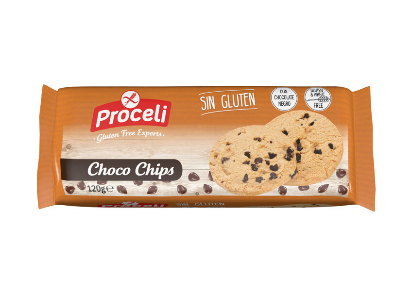 Gluten-free cookies with dark chocolate chips, 120 g.