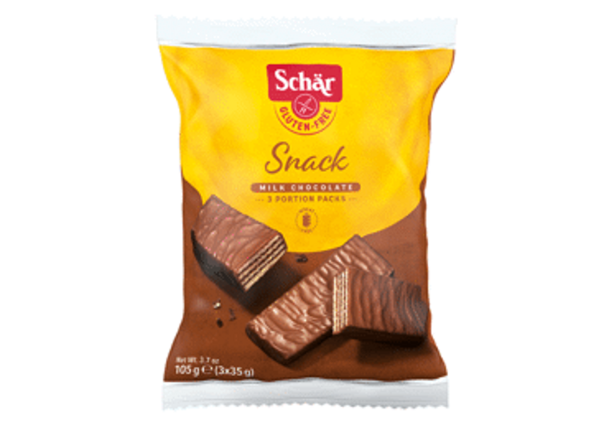 JAUNUMS! Schär Snack bezglutēna šokolādes vafeles ar lazdu riekstiem, 105 g