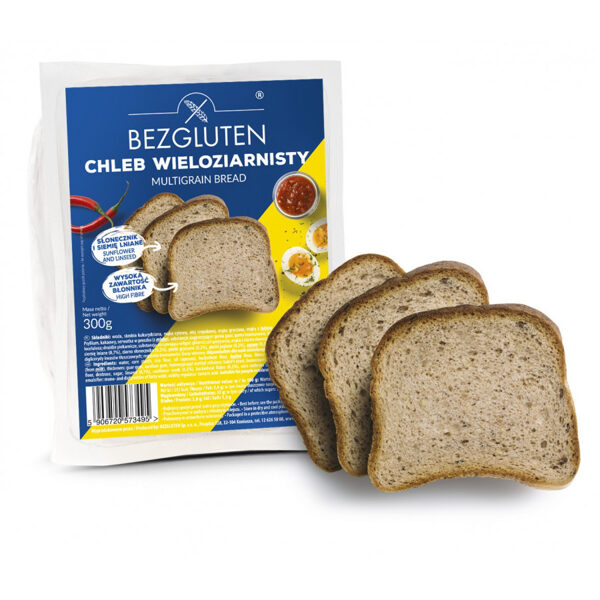 JAUNUMS! Bezglutēna daudzgraudu maize, 300 g.