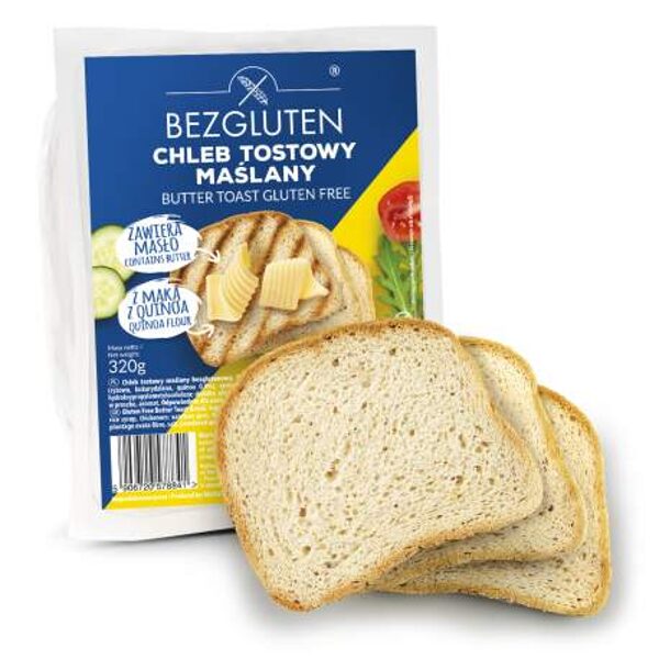 Gluten free butter toast bread, 320 g.