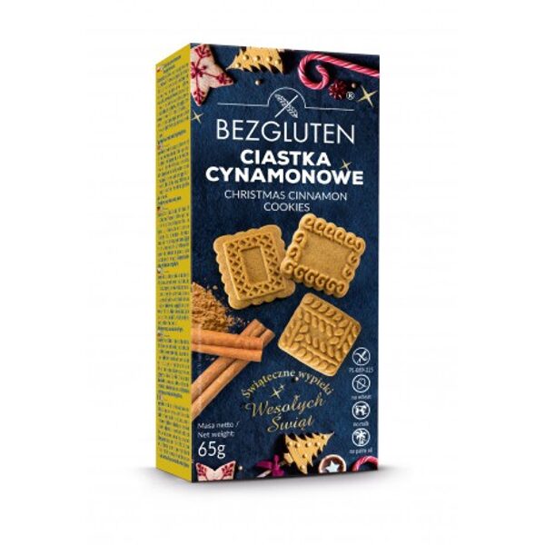 Bezglutēna kanēļa cepumi, 65 g.