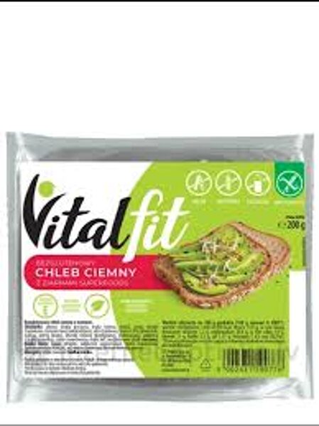 Incola Vitalfit bezglutēna tumšā pilngraudu maize, 200 g