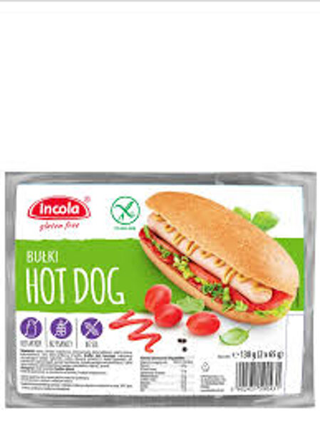 Incola bezglutēna hot dog maizītes, 2x65g