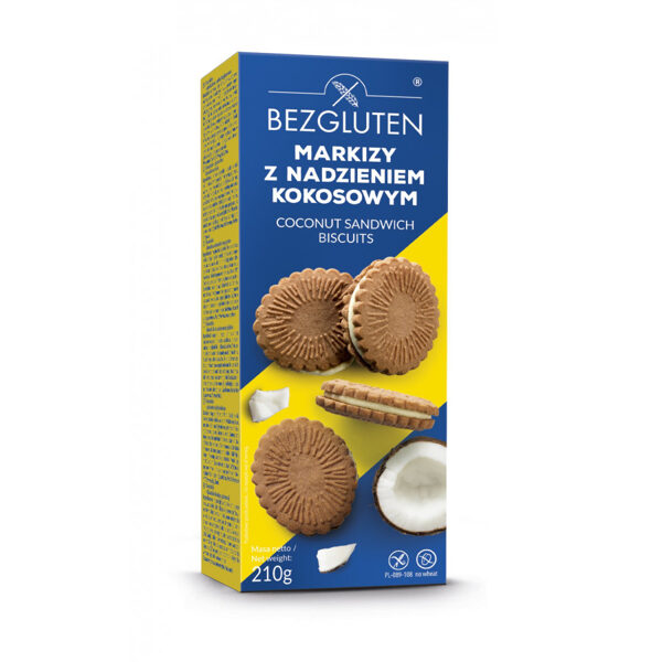 Gluten free cookies with coconut filling, 210 g